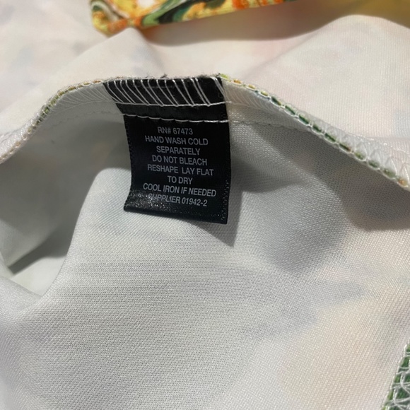 Floral Sleeveless Dress in White and Yellow - Picture 15 of 15